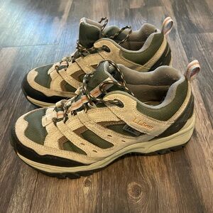 L.L. Bean Women’s Green and Tan Hiking Shoes Size 8 1/2